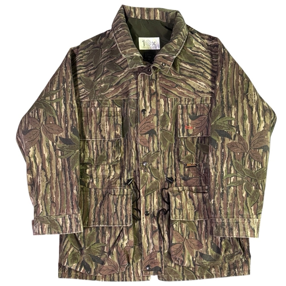 Vintage 90’s 10X Gore-Tex Real Tree Camo Full Zip Jacket W/Hood Men’s M